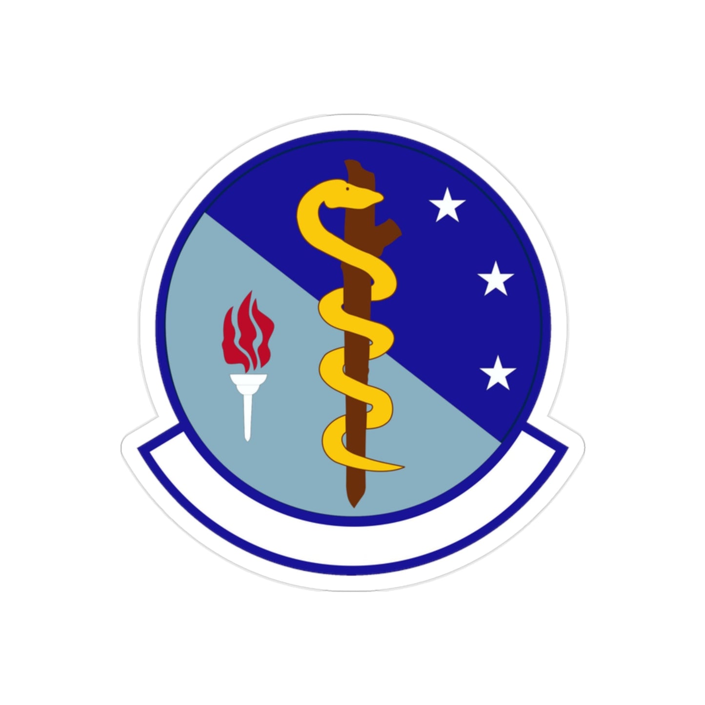 47 Operational Medical Readiness Squadron AETC (U.S. Air Force) REVERSE PRINT Transparent STICKER-2" × 2"-The Sticker Space