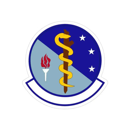 47 Operational Medical Readiness Squadron AETC (U.S. Air Force) REVERSE PRINT Transparent Die-Cut STICKER 3 Inch Die-Cut Transparent - The Sticker Space
