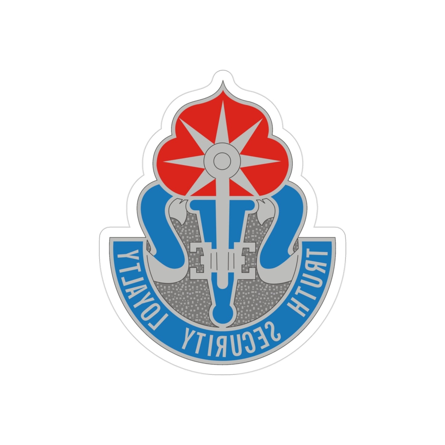 470 Military Intelligence Brigade (U.S. Army) REVERSE PRINT Transparent STICKER-3" × 3"-The Sticker Space