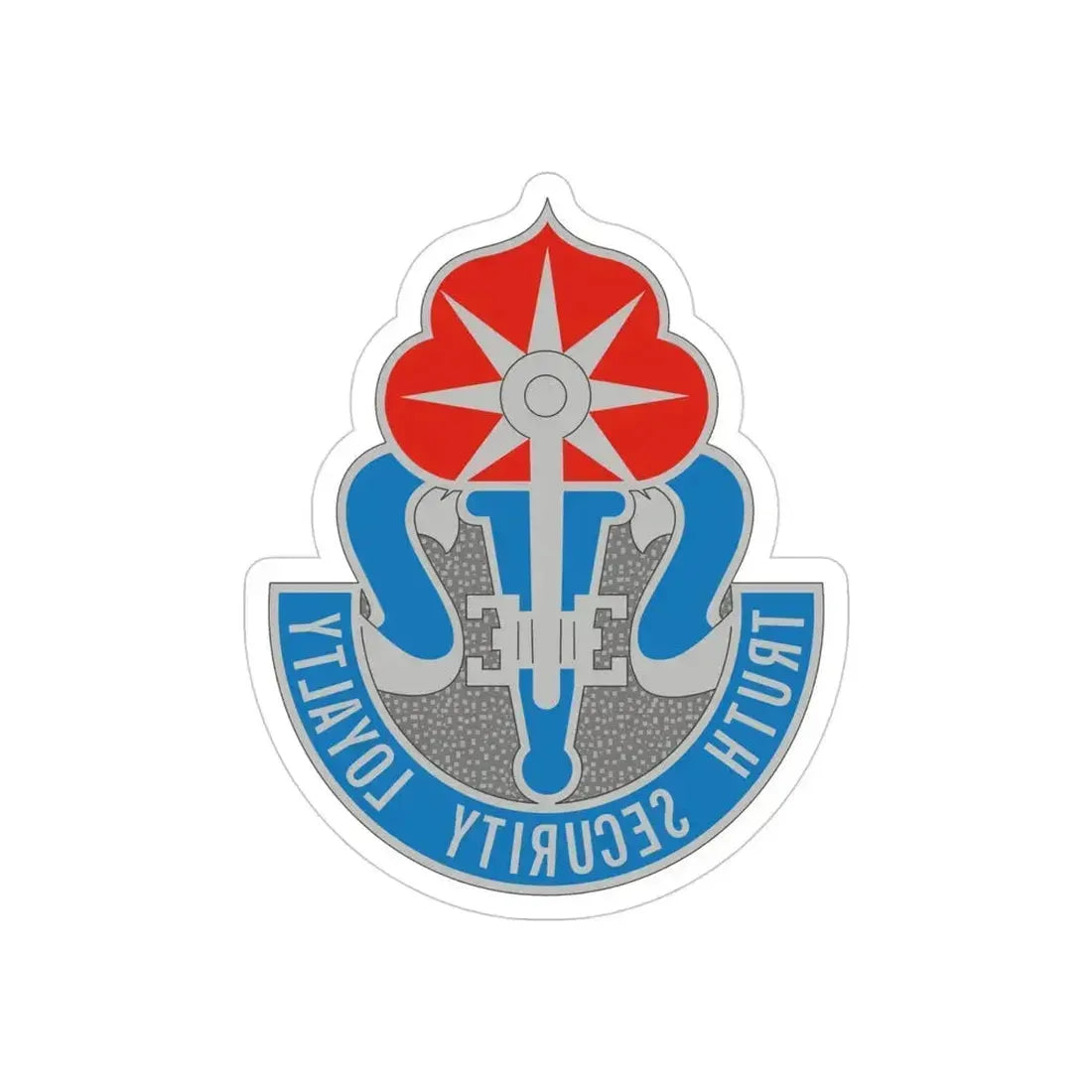 470 Military Intelligence Brigade (U.S. Army) REVERSE PRINT Transparent Die-Cut STICKER 4 Inch Die-Cut Transparent - The Sticker Space