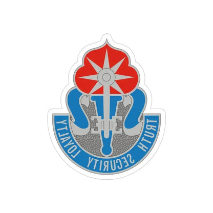 470 Military Intelligence Brigade (U.S. Army) REVERSE PRINT Transparent Die-Cut STICKER 4 Inch Die-Cut Transparent - The Sticker Space