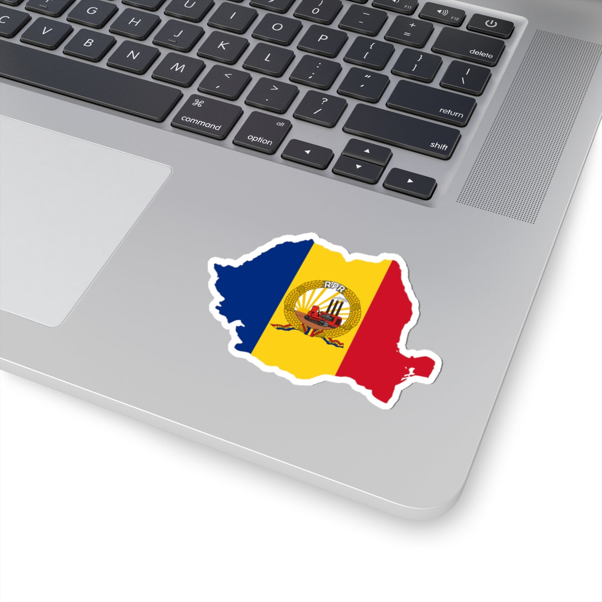 Flag-map of Romania January-March 1948 (Oman) STICKER Vinyl Kiss-Cut Decal