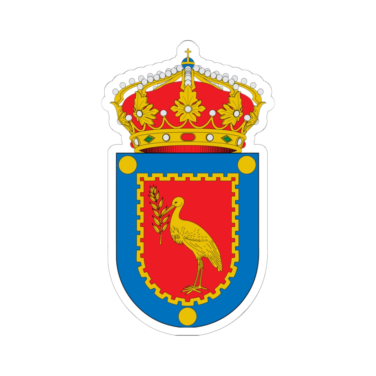 Escudo de Fréscano (Spain) (Coat of Arms) STICKER Vinyl Kiss-Cut Decal