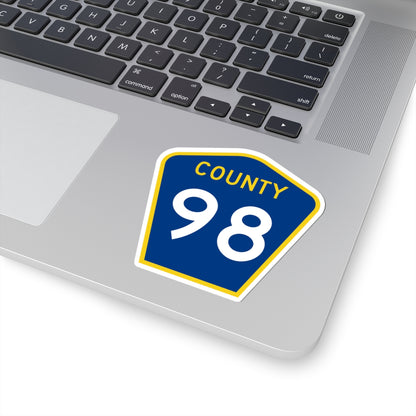 County 98 MN (Minnesota) (Road Sign) STICKER Vinyl Kiss-Cut Decal