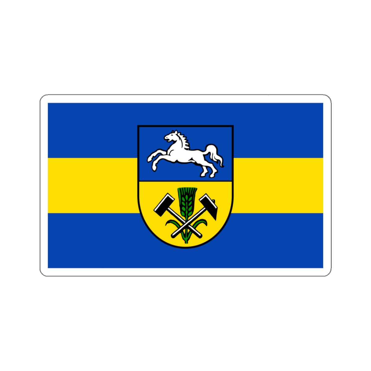 Flag of Helmstedt Germany - STICKER Vinyl Kiss-Cut Decal