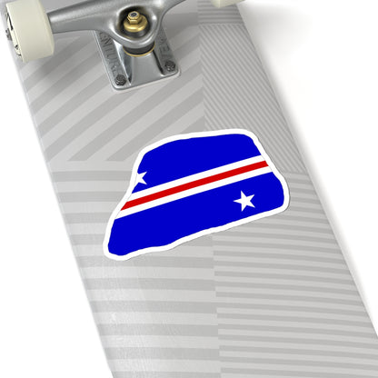 Jarvis Island flag map local (United States) STICKER Vinyl Kiss-Cut Decal