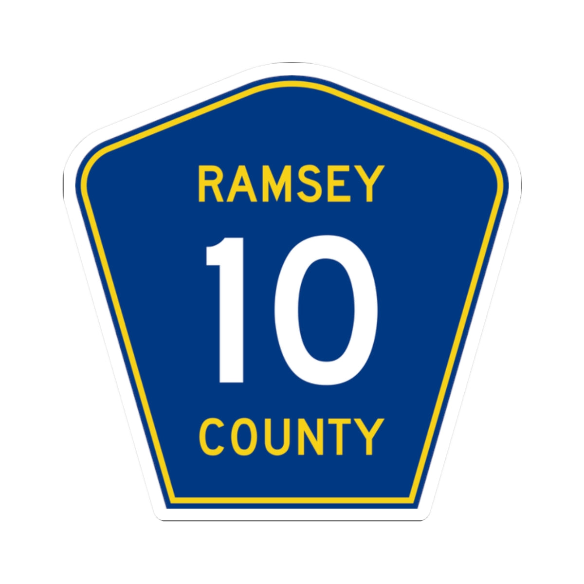 Ramsey County 10 MN (Minnesota) (Road Sign) STICKER Vinyl Kiss-Cut Decal