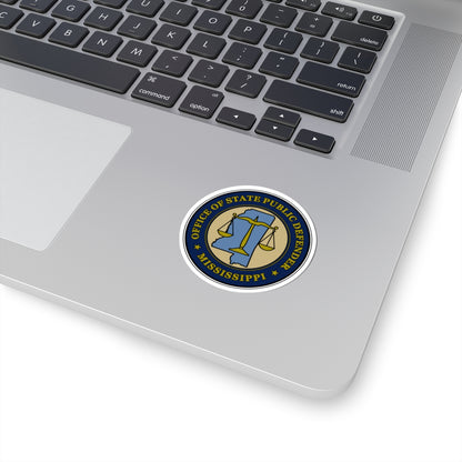 Seal of the Mississippi Office of State Public Defender - STICKER Vinyl Kiss-Cut Decal