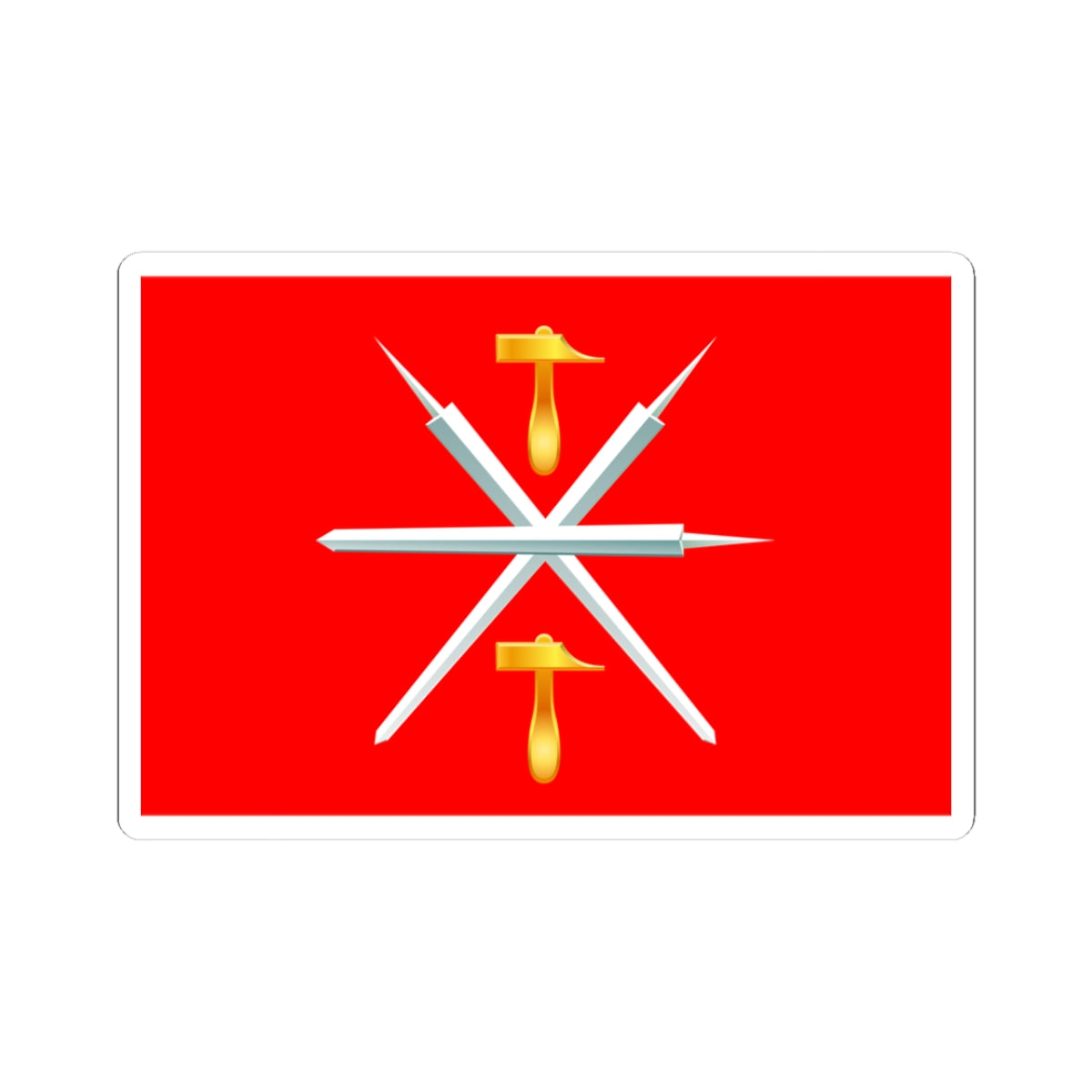 Flag of Tula Oblast (Russia) STICKER Vinyl Kiss-Cut Decal