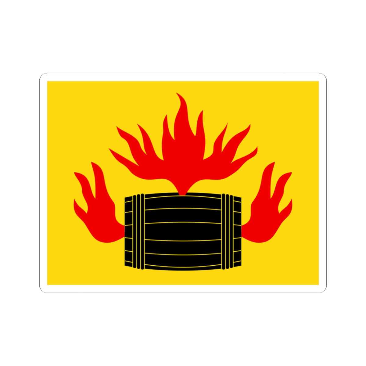 Kokkola.flag (Finland) STICKER Vinyl Kiss-Cut Decal