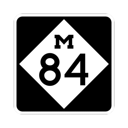 M-84 (Michigan) (Road Sign) STICKER Vinyl Kiss-Cut Decal