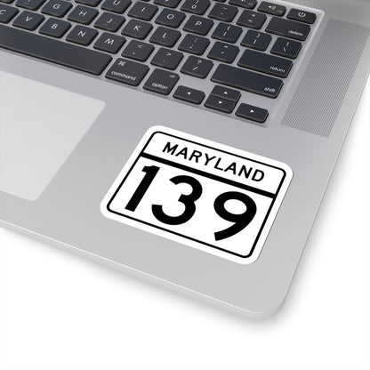 MD Route 139 (Maryland) (Road Sign) STICKER Vinyl Kiss-Cut Decal