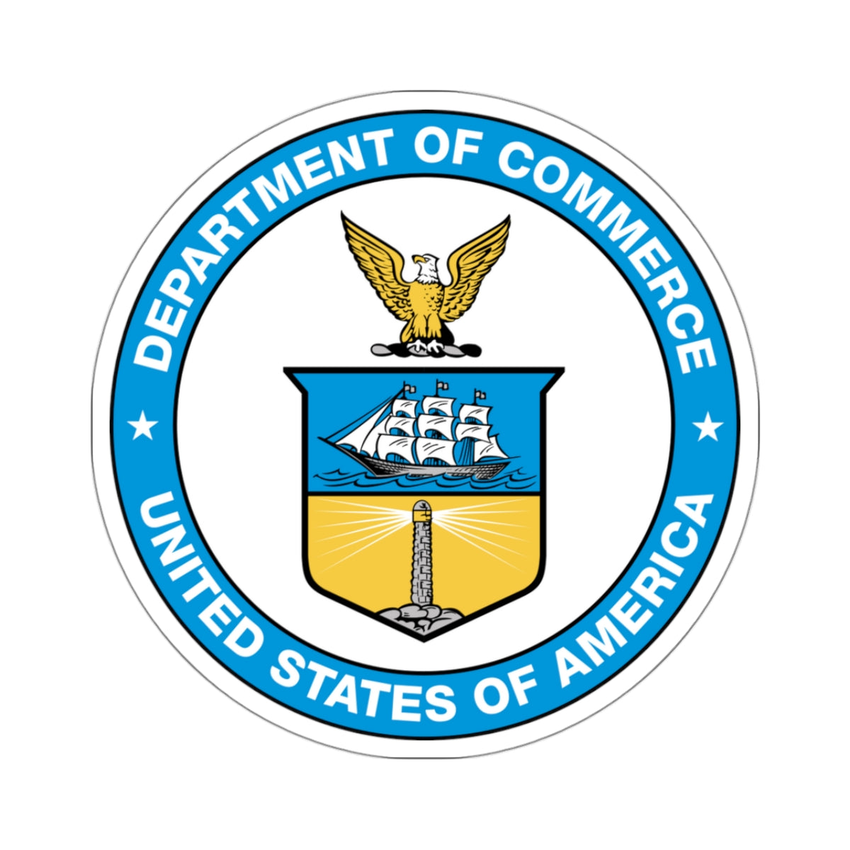 Seal of the United States Department of Commerce - STICKER Vinyl Kiss-Cut Decal