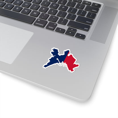 Flag map of Cagliari Casteddu (Italy) STICKER Vinyl Kiss-Cut Decal
