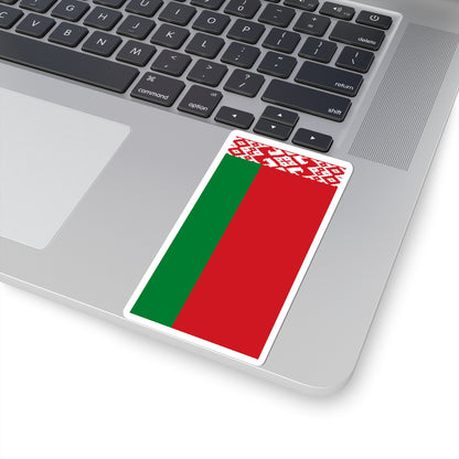 Flag of Belarus vertical (Belarus) STICKER Vinyl Kiss-Cut Decal