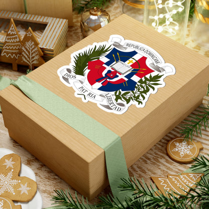 Coat of arms of the Dominican Republic (1860) - STICKER Vinyl Kiss-Cut Decal