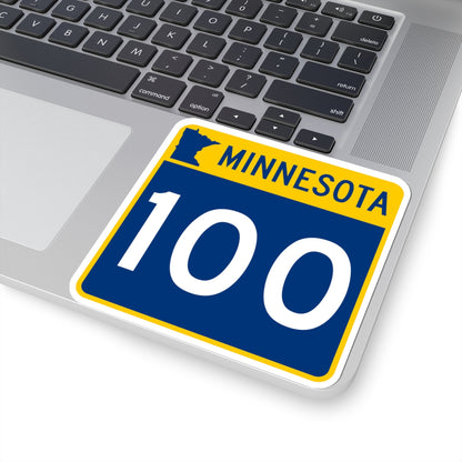 MN-100 (Minnesota) (Road Sign) STICKER Vinyl Kiss-Cut Decal