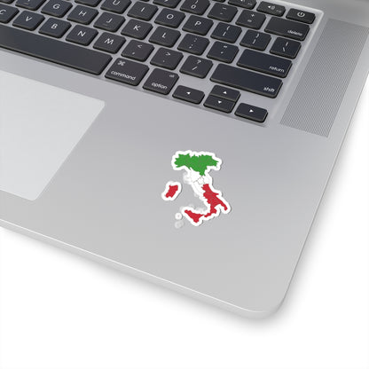 Flag map of Italy with regions (Italy) STICKER Vinyl Kiss-Cut Decal