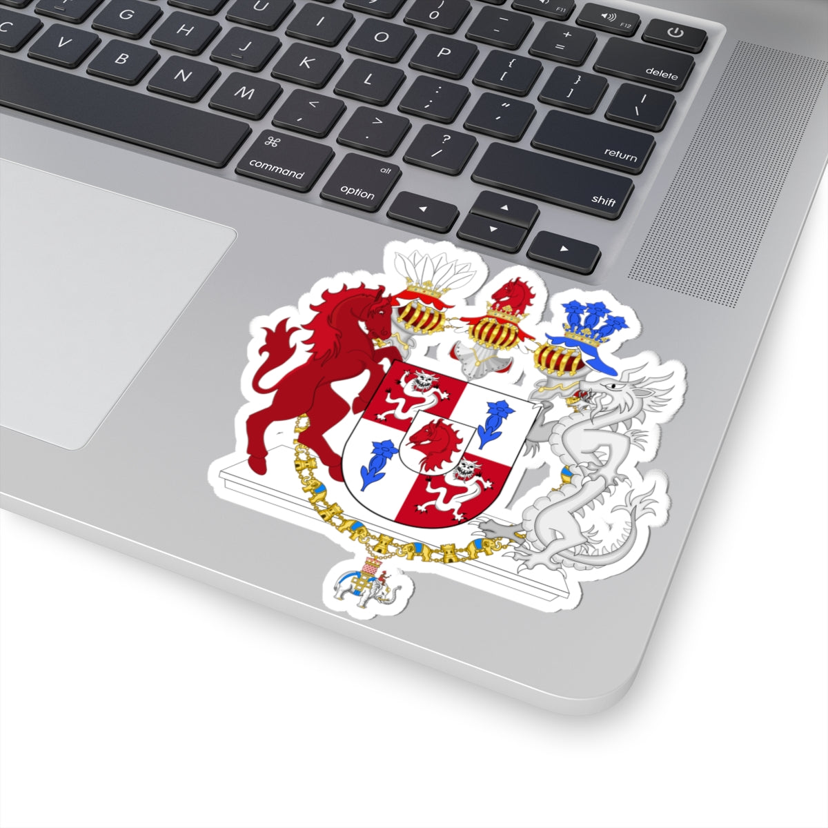 Armoiries Alexandra Manley Contesse de Frederiksborg2005 (Denmark) (Coat of Arms) STICKER Vinyl Kiss-Cut Decal