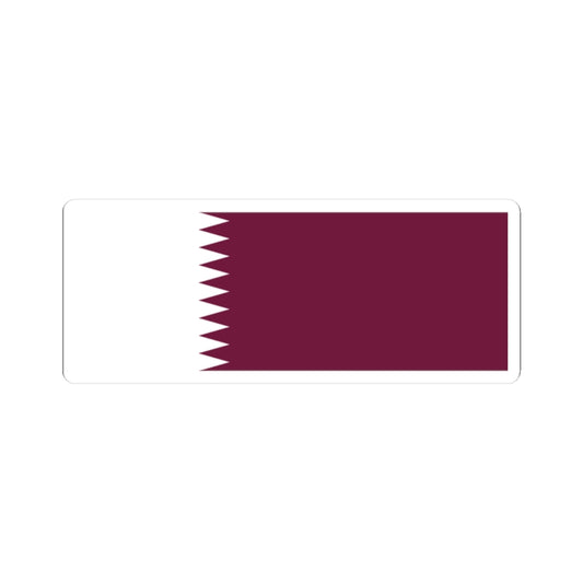 Flag of Qatar 1949-1971 (Qatar) STICKER Vinyl Kiss-Cut Decal
