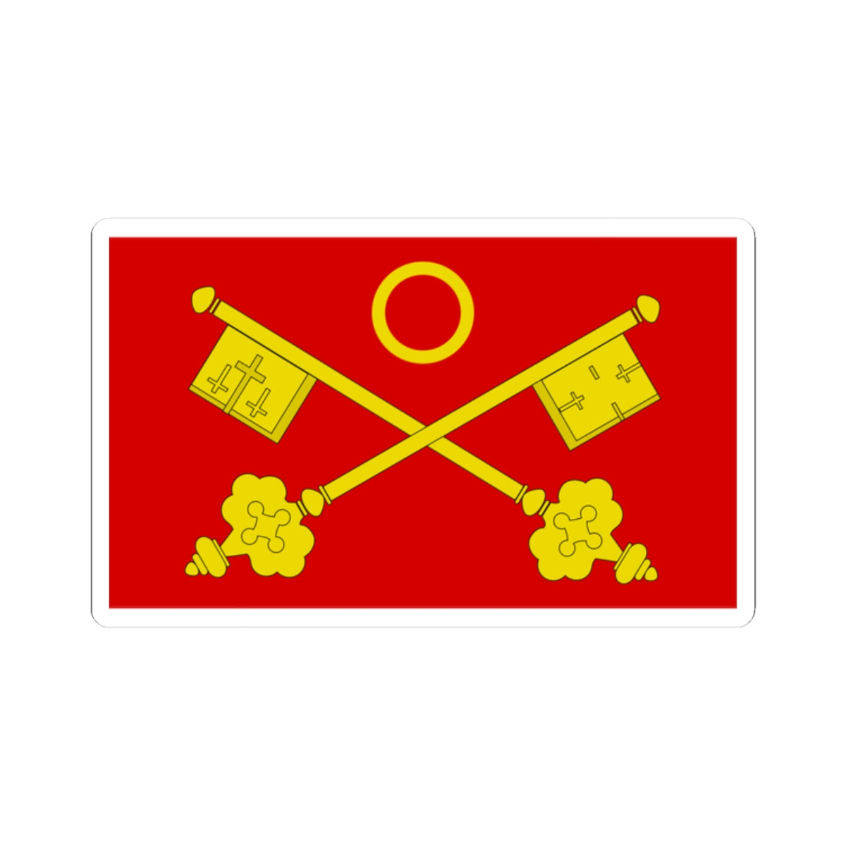 Saint Peter Westminster Abbey Flag (England) STICKER Vinyl Kiss-Cut Decal