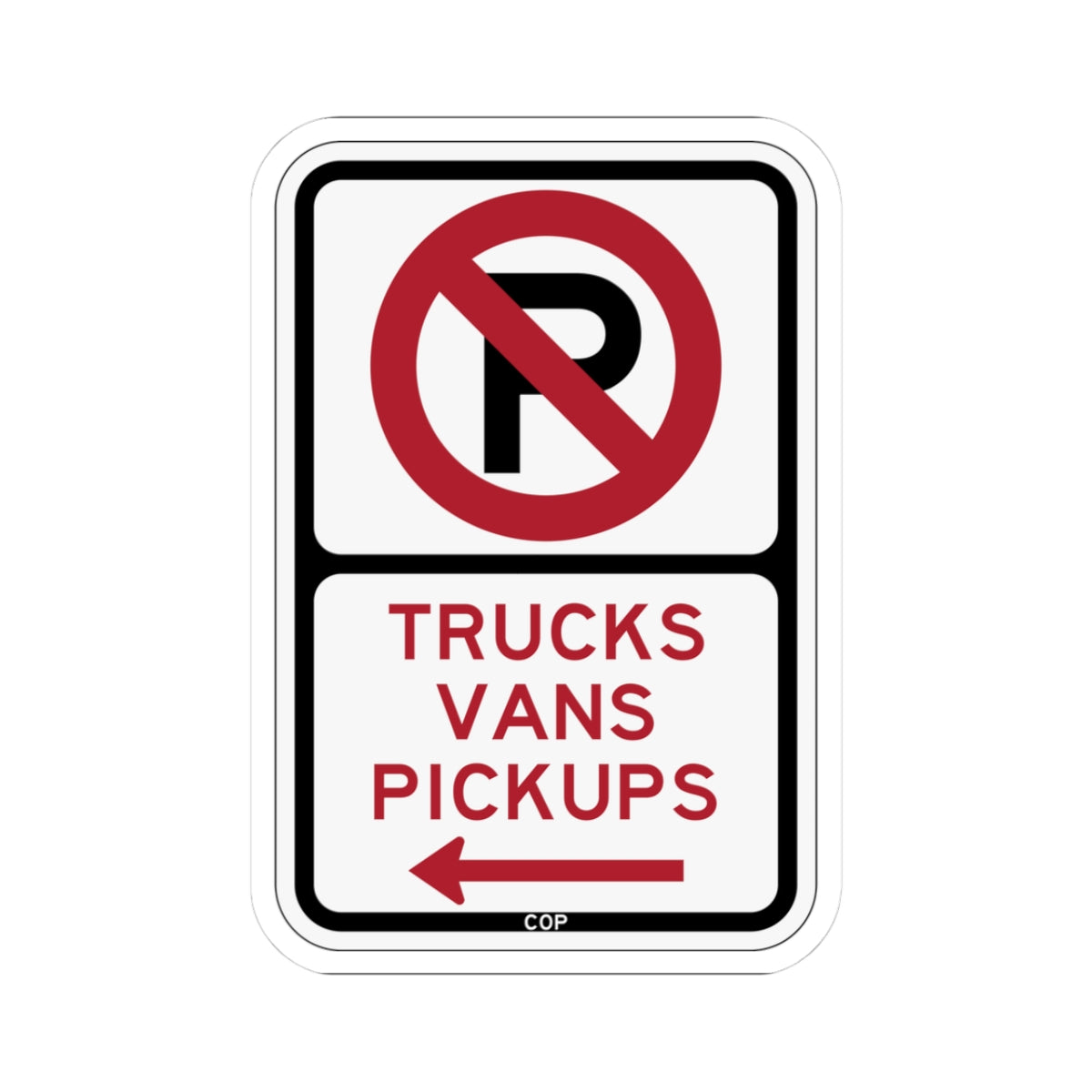 PBOT Road sign P1955L (Oregon) (Road Sign) STICKER Vinyl Kiss-Cut Decal