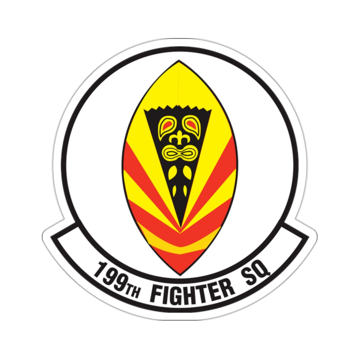 199 Fighter Squadron (U.S. Air Force) STICKER Vinyl Kiss-Cut Decal-2" × 2"-White-The Sticker Space