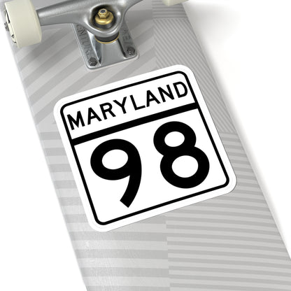 MD Route 98 (Maryland) (Road Sign) STICKER Vinyl Kiss-Cut Decal