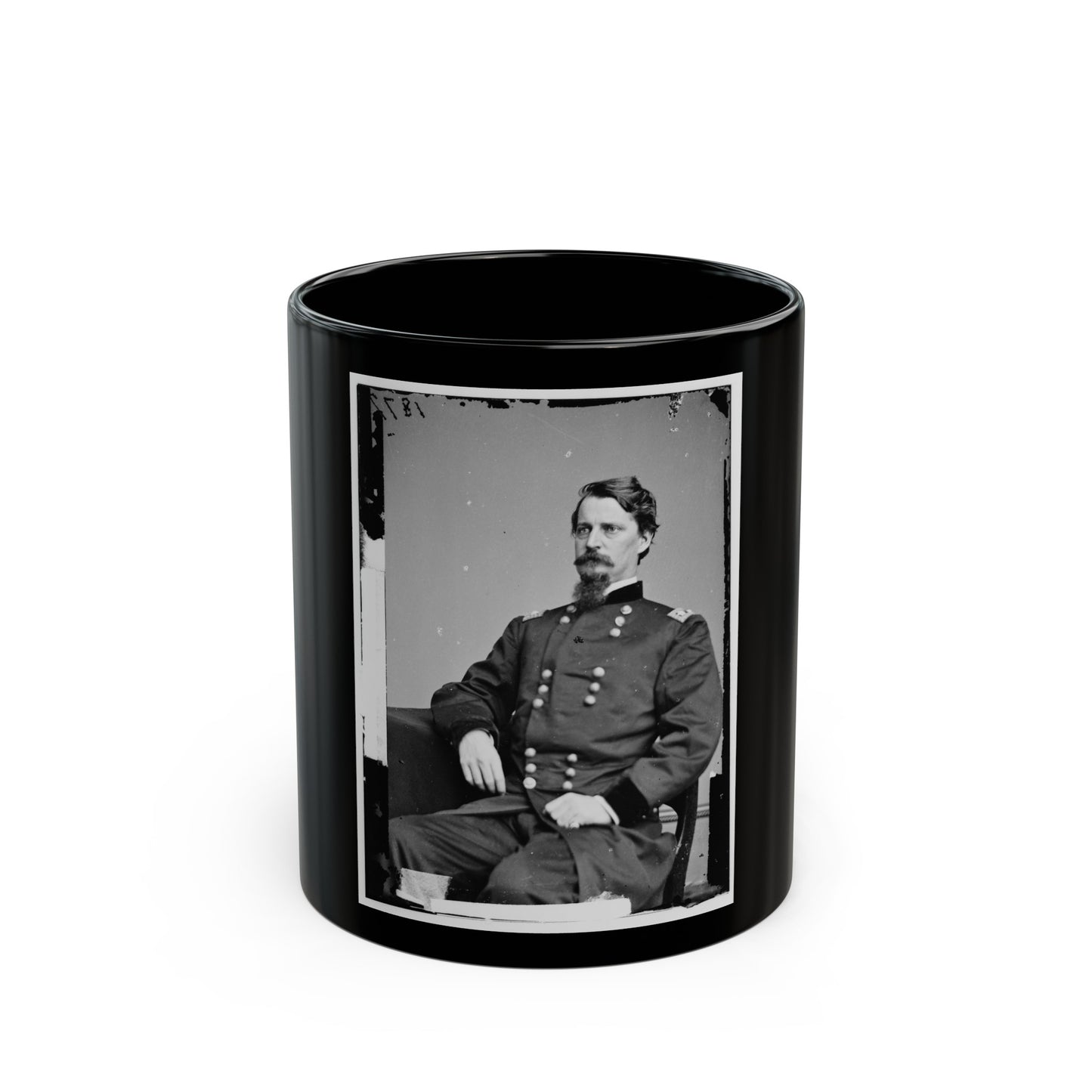 Portrait Of Maj. Gen. Winfield S. Hancock, Officer Of The Federal Army (U.S. Civil War) Black Coffee Mug
