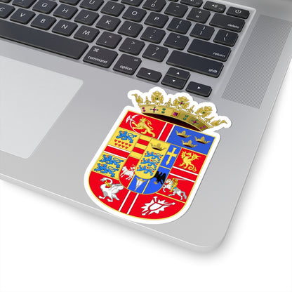 Armoiries Christian IV du Danemark (Denmark) (Coat of Arms) STICKER Vinyl Kiss-Cut Decal