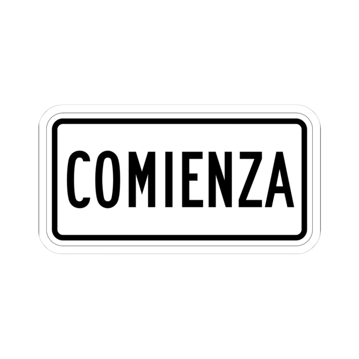 Begin plate es (Puerto Rico) (Road Sign) STICKER Vinyl Kiss-Cut Decal