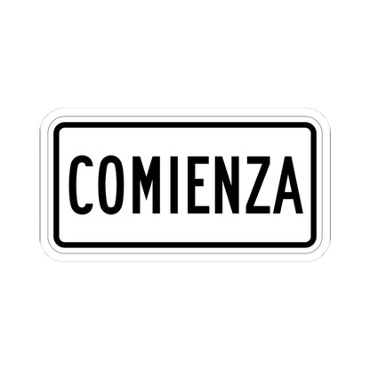 Begin plate es (Puerto Rico) (Road Sign) STICKER Vinyl Kiss-Cut Decal