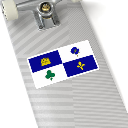 Flag of Longeron (France) STICKER Vinyl Kiss-Cut Decal