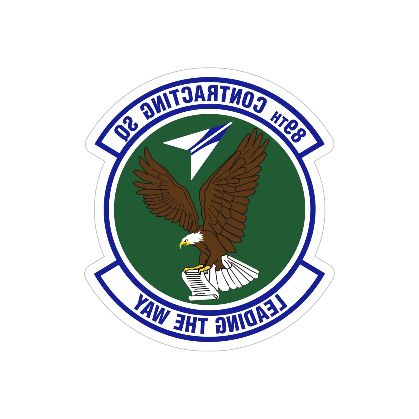 89th Contracting Squadron (U.S. Air Force) REVERSE PRINT Transparent STICKER