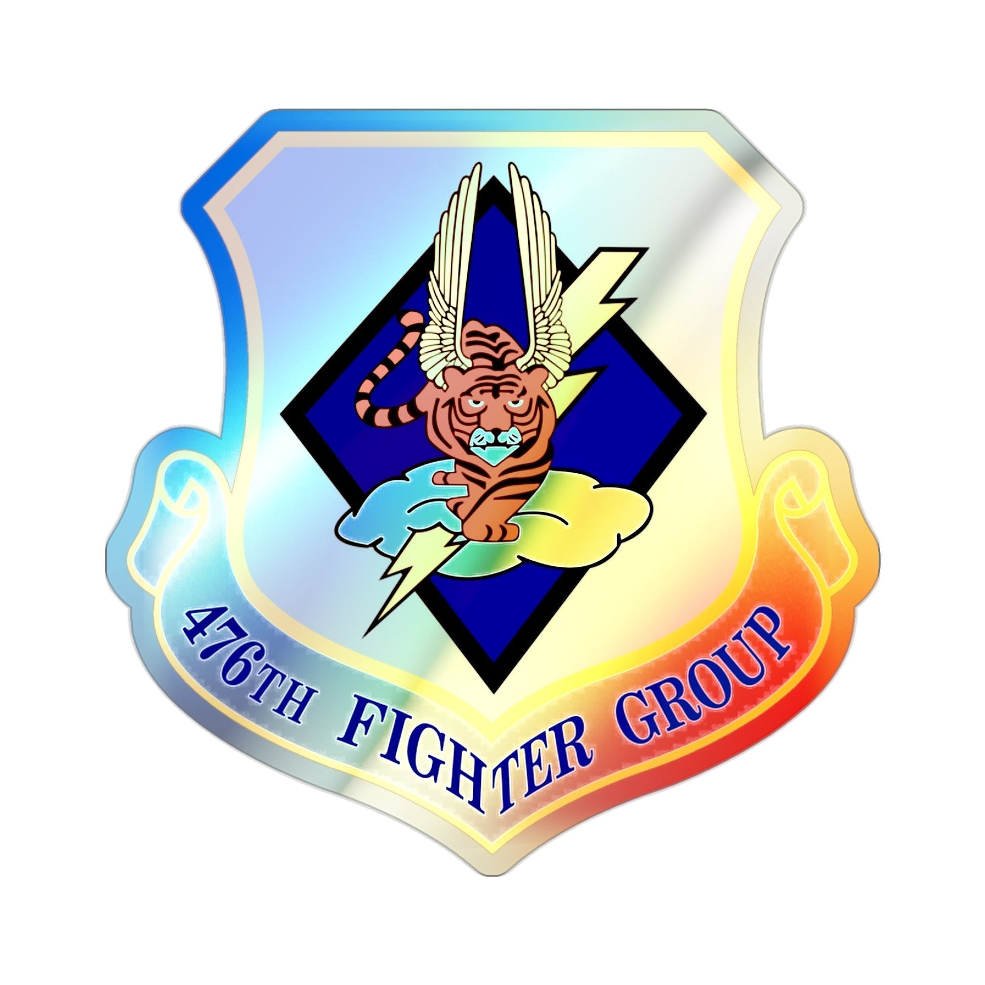 476 Fighter Group AFRC (U.S. Air Force) Holographic STICKER Die-Cut Vinyl Decal-2 Inch-The Sticker Space