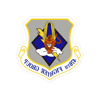 476 Fighter Group AFRC (U.S. Air Force) REVERSE PRINT Transparent STICKER-2" × 2"-The Sticker Space