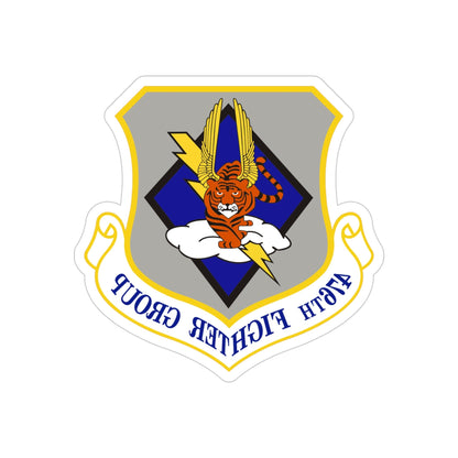 476 Fighter Group AFRC (U.S. Air Force) REVERSE PRINT Transparent STICKER-4" × 4"-The Sticker Space