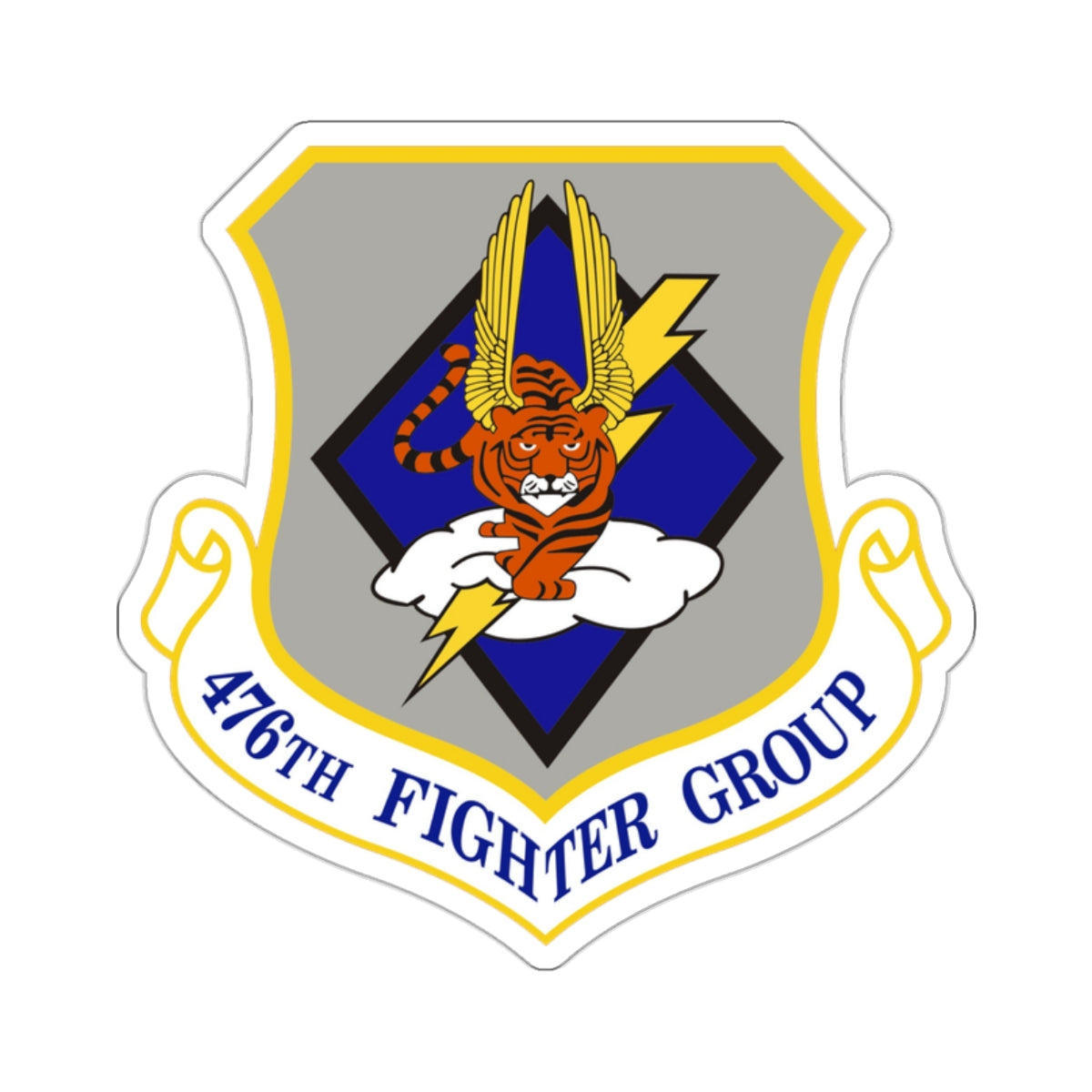 476 Fighter Group AFRC (U.S. Air Force) STICKER Vinyl Die-Cut Decal-White-The Sticker Space