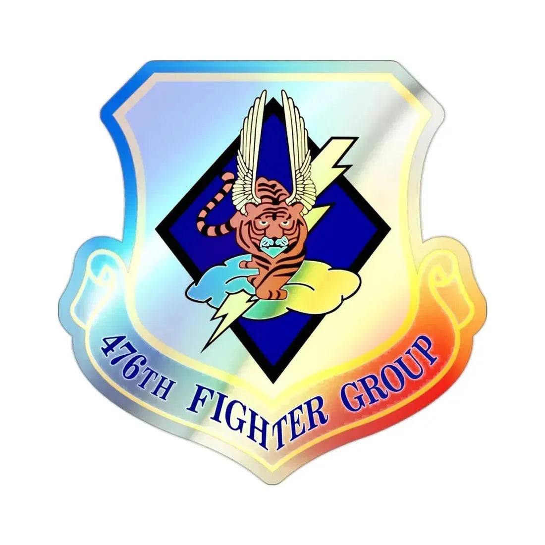 476 Fighter Group AFRC (U.S. Air Force) Holographic STICKER Die-Cut Vinyl Decal - The Sticker Space
