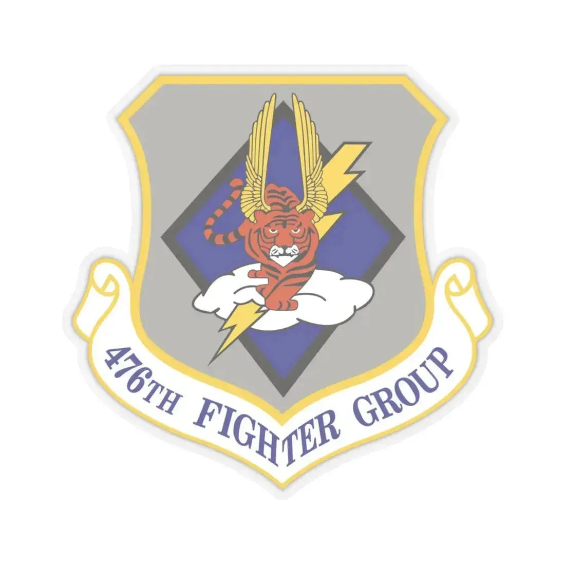 476 Fighter Group AFRC (U.S. Air Force) STICKER Vinyl Kiss-Cut Decal 6 Inch Transparent - The Sticker Space