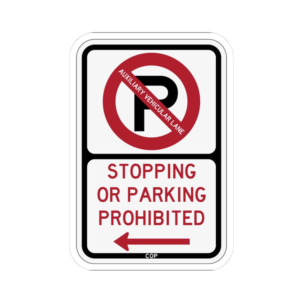 PBOT Road sign P1305L (Oregon) (Road Sign) STICKER Vinyl Kiss-Cut Decal