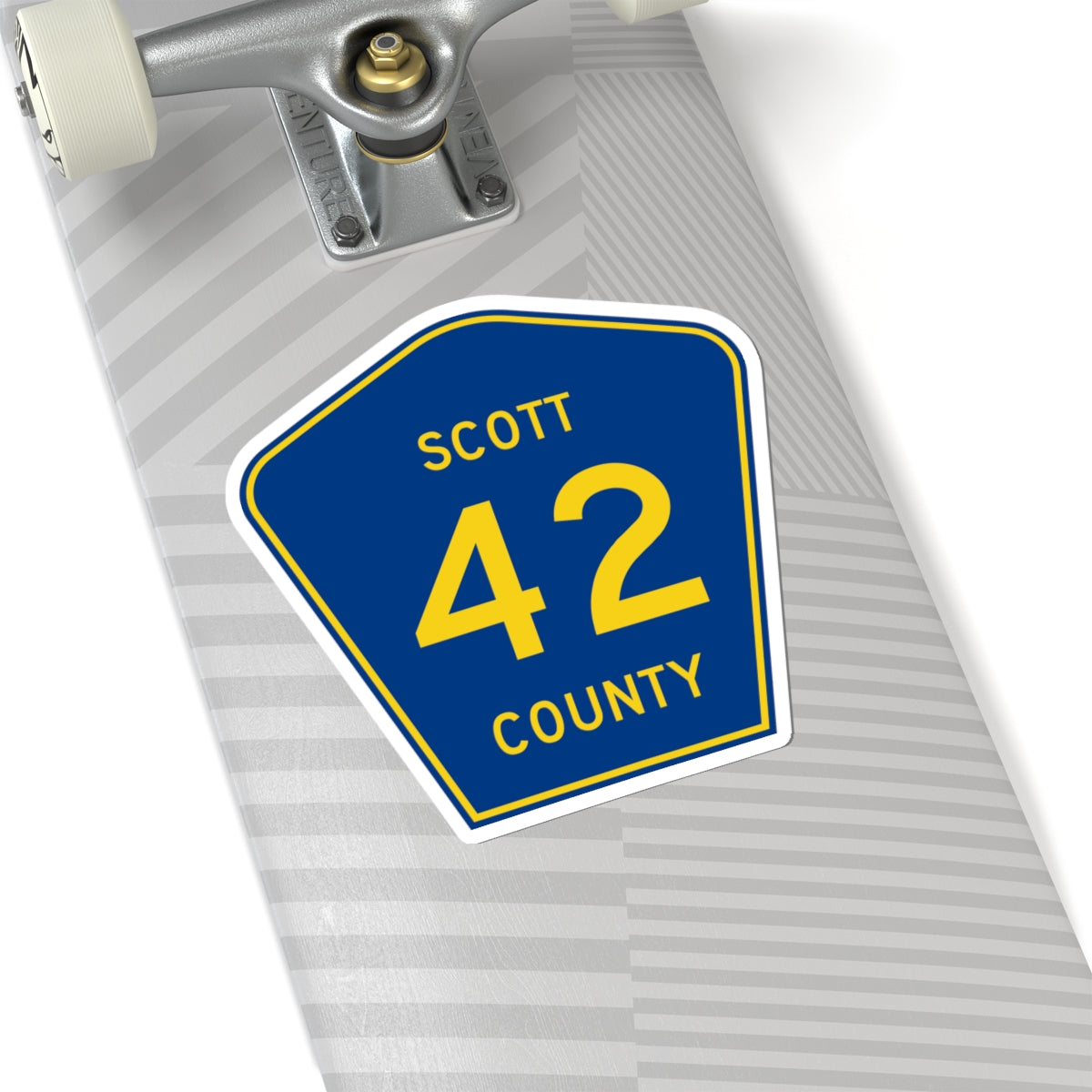 Scott County Route 42 MN (Minnesota) (Road Sign) STICKER Vinyl Kiss-Cut Decal