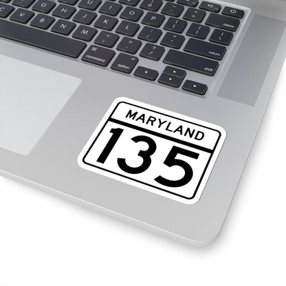 MD Route 135 (Maryland) (Road Sign) STICKER Vinyl Kiss-Cut Decal