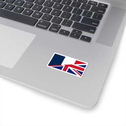Flag of France and the United Kingdom (France) STICKER Vinyl Kiss-Cut Decal