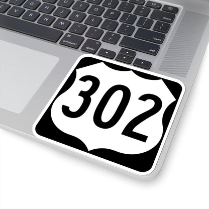US 302 square (New Hampshire) (Road Sign) STICKER Vinyl Kiss-Cut Decal