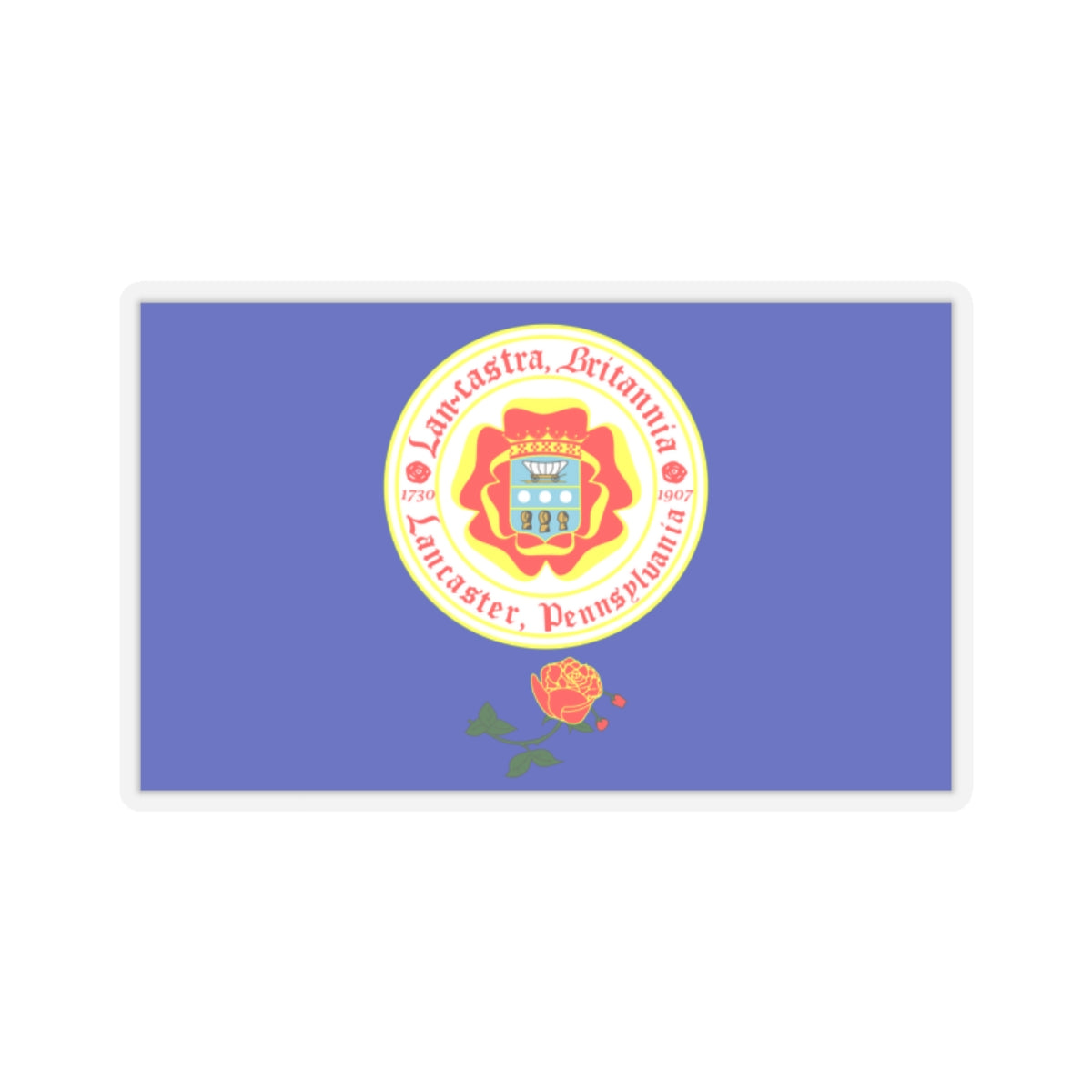 Flag of Lancaster, Pennsylvania - STICKER Vinyl Kiss-Cut Decal