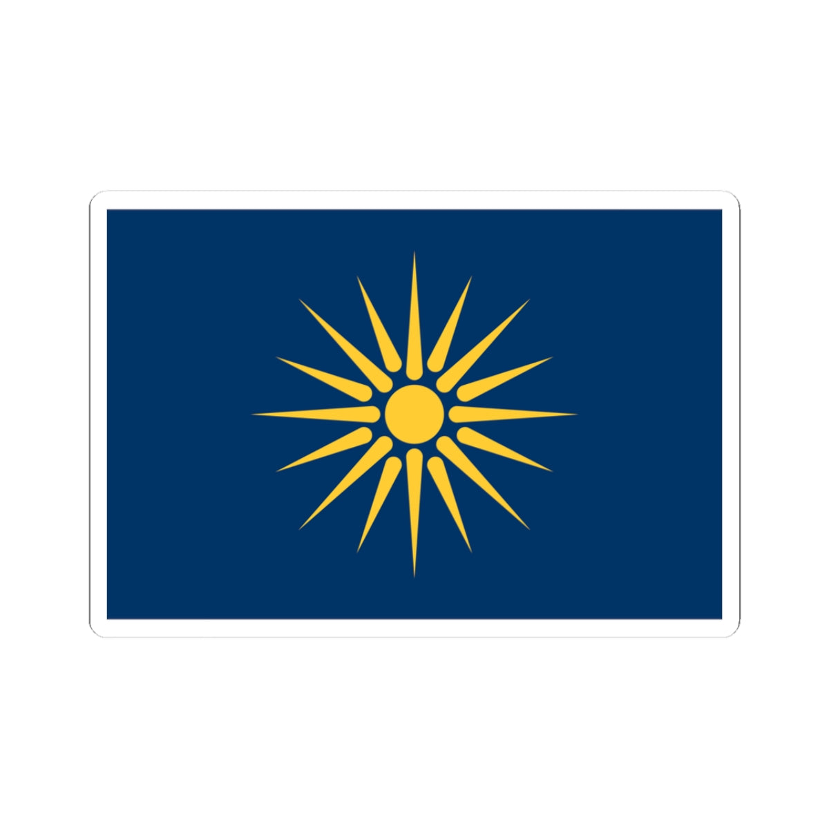 Flag of Greek Macedonia (Greece) STICKER Vinyl Kiss-Cut Decal