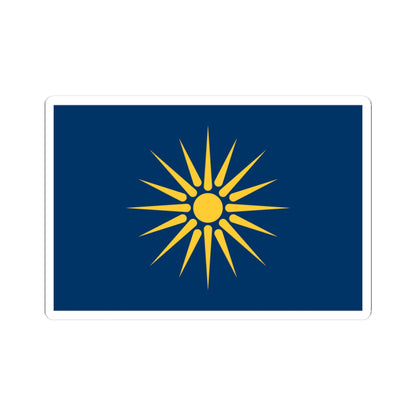 Flag of Greek Macedonia (Greece) STICKER Vinyl Kiss-Cut Decal