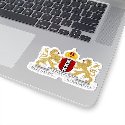 Amsterdam wapen (Netherlands) (Coat of Arms) STICKER Vinyl Kiss-Cut Decal