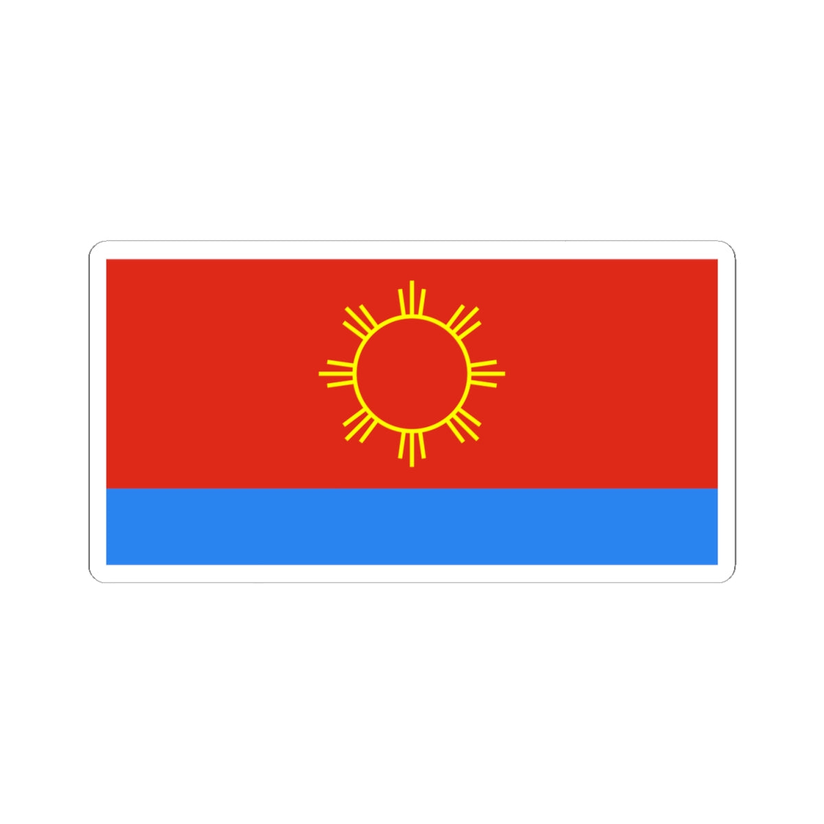 Flag of Polonne raion (Ukraine) STICKER Vinyl Kiss-Cut Decal